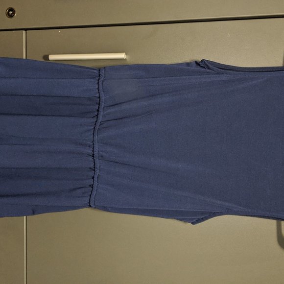 Blue Romper with Zipper Accent - Picture 3 of 3
